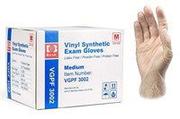 Basic Medical Clear Vinyl Exam Gloves Medilum 1000