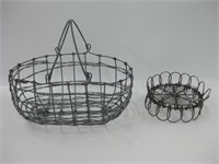 Farmer's Wire Egg Basket & Adjustable Wire Steamer
