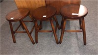 CHAIR HEIGHT STOOLS, (3X)