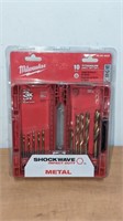 New Milwaukee 10 Pc Titanium Drill Set