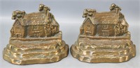 Pair of Cast Bronze Bookends