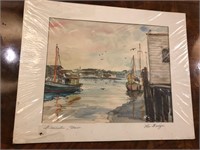 Watercolor "Gloucester, Mass" by Lois Greiger