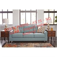 Light Blue Menga Sofa w/2 Decorative Pillows