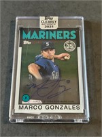 2021 Topps Clearly Authentic Marco Gonzalez AUTO