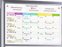 Self Magnetic Dry Erase Calendar for Refrigerator