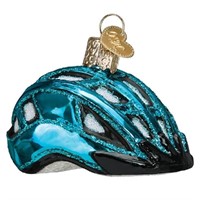 Old World Christmas Ornaments Bike Helmet Glass Bl