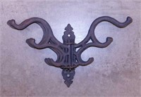 Antique cast iron hat coat hooks, wall mount