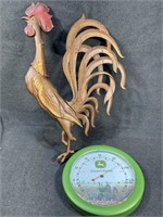 Metal Rooster, John Deere clock