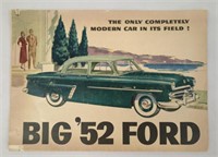 Big 52 Ford Fold Out Dealership Literature