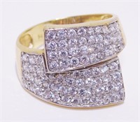 14K Y Gold & Diamond Ring Sz 8 5.2g