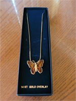 14k Butterfly Necklace