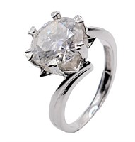 925S 3.0ct Moissanite Diamond Solitaire Ring