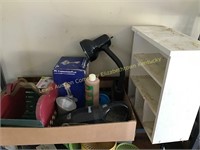 Lamp, controller, wood rack & kenmore hand vacuum