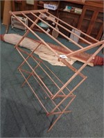 Wood clothes drying rack