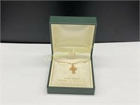 14K YELLOW GOLD CELTIC CROSS NECKLACE
