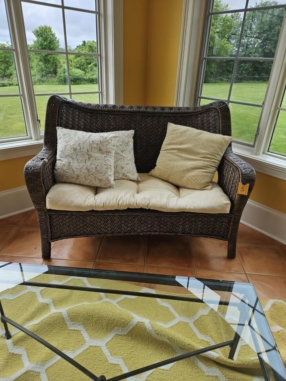 Rattan  loveseat