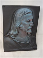 Vintage Chalkware 3-D Profile Of Christ By C.