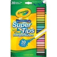 Crayola Super Tip Washable Markers  20 Ct  3+