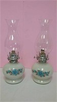 Vintage Matching Oil Lamps
