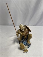 VINTAGE CHINESE FISHERMAN CERAMIC WISE MAN