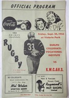 1953 Rugby Official Program