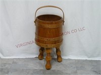 Firkin Sugar Bucket Sewing Stand / Planter w Legs