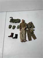 Vintage GI Joe Doll Toy w Accessories