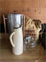 Assorted coffee pot/containers