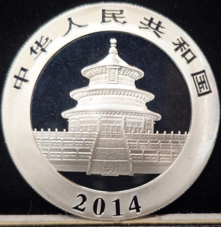 2014 China 10 Yuan 1oz. Silver Panda Proof