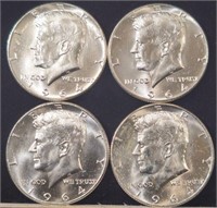 1964 Kennedy Silver Half Dollar Coins