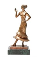 Art Deco Figure of a Standing Woman - Bronze
