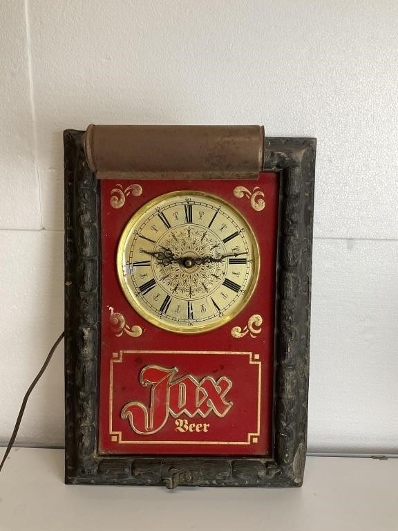 Vintage Jax Beer Wall Clock with Light