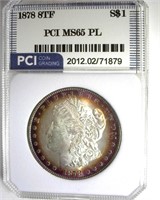 1878 8TF Morgan MS65 PL LISTS $6750