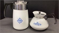 Corning Ware 6 cup tea pot and 6 cup stove top