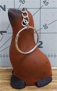Balsa wood keychain seal