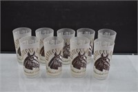 9 Vintage Kentucky Derby Churchill Downs Glasses