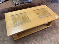 CARVED WOODEN COFFEE TABLE