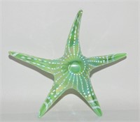 BLOWN GLASS STARFISH HANGING ORNAMENT