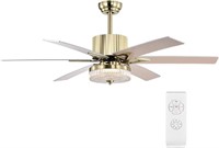 52 Inch Ceiling Fan with LED Lights, Smart Ceilin