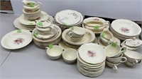 (70+)Assorted Homer Laughlin dishes- saucers, tea
