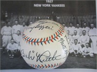 1927 New York Yankees Signed Team Baseball
