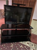 TV stand - Glass, metal & wood