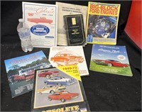 LOT OF CAR OWNER AND PARTS MANUALS