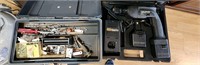 2 PC tool Lot Cordless Drill In Case & Tool Box