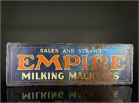 Empire Milking Machines Tin Farm Sign