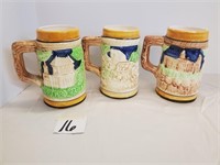 lot of 3 steins