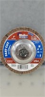 3 Weiler Vortec Pro Abrasive Flap Discs, 4in x 5/8