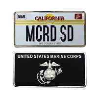 USMC Recruit Depot MCRD Plate Challenge Coin 2B3