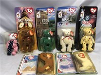 6- NIP TY BEANIE BABIES AND AN ESCAPED SPANGLE