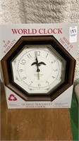 World Clock- quartz movement wall clock